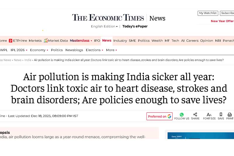 Air pollution is making India sicker all year: Doctors link toxic air to heart disease, strokes and brain disorders; Are policies enough to save lives?