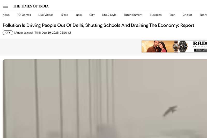 Pollution is driving people out of Delhi, shutting schools and draining the economy: Report